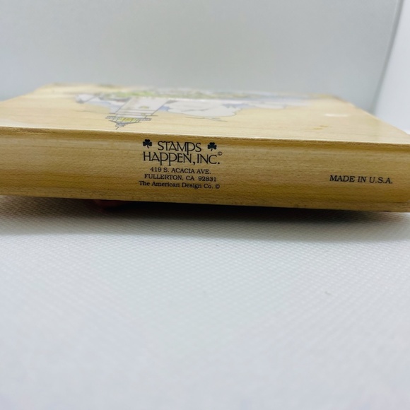 Stamps Happen Inc Large Red Rubber Wood Mount Stamp Lighthouse #80158 - Picture 3 of 5